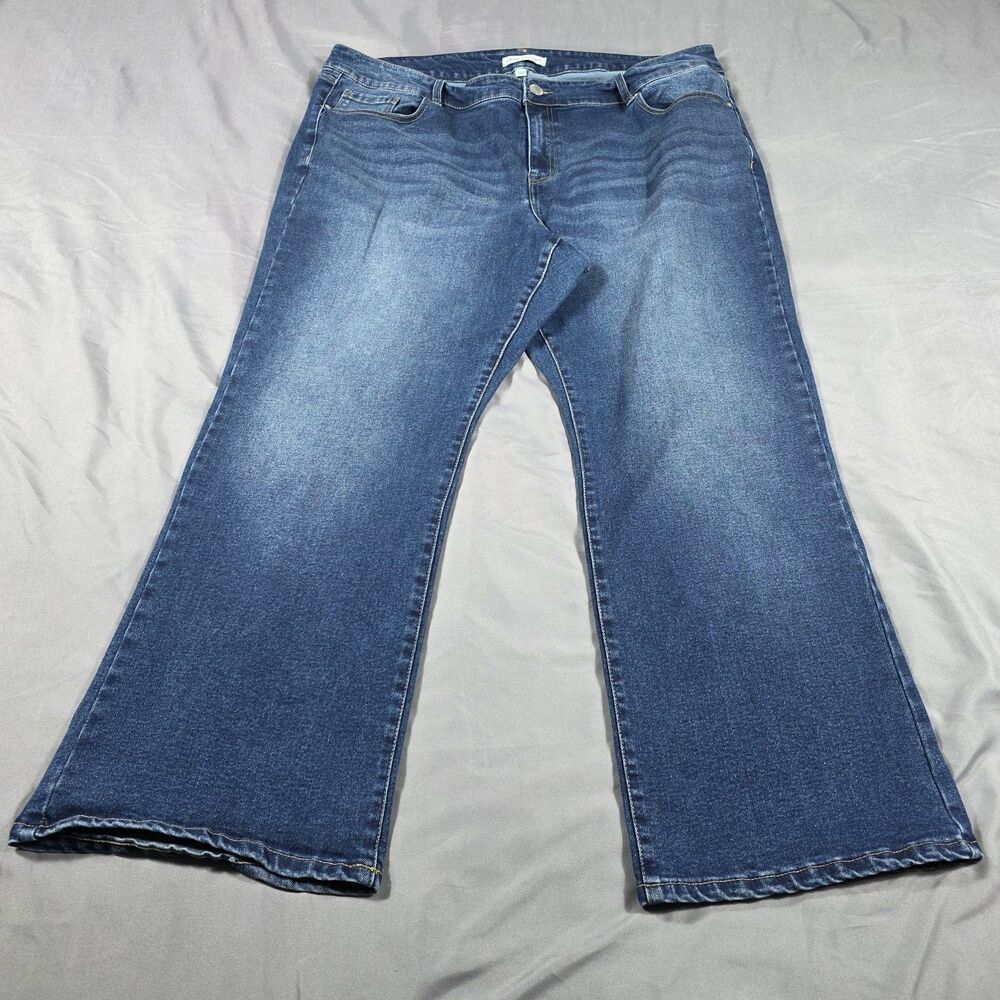 Lane Bryant High Rise Bootcut Flare Jeans Plus Size 24S Curvy Fit Flex Waistband